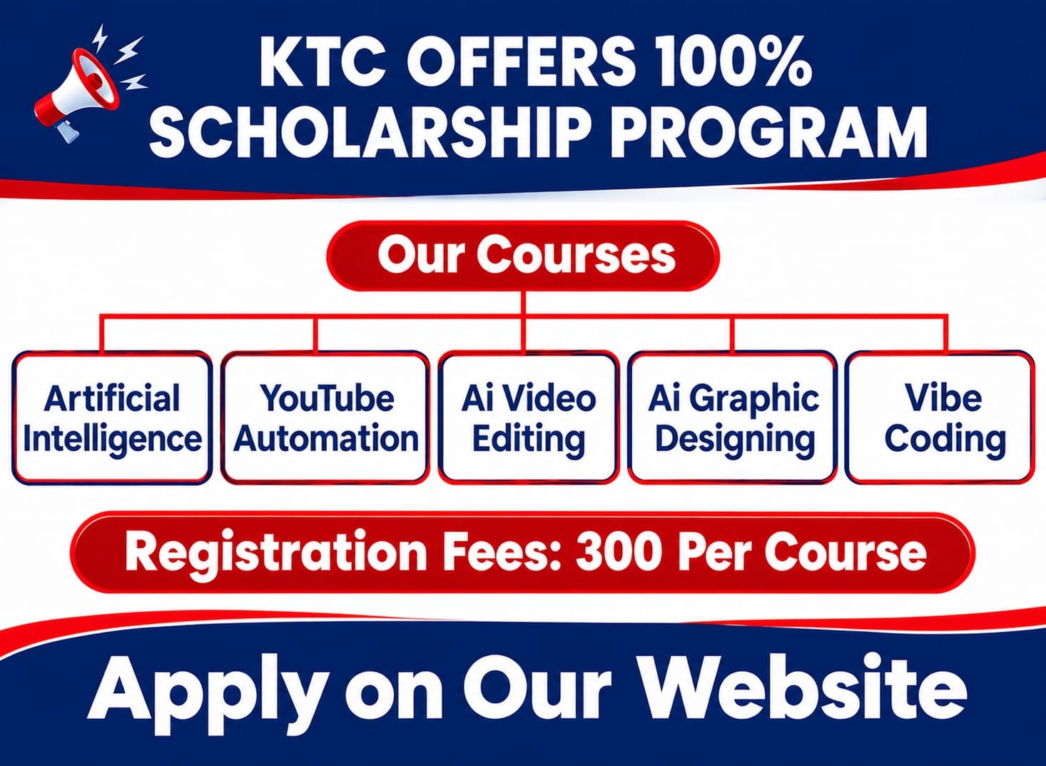 KTC 100% Scholarship Program – Admissions Open